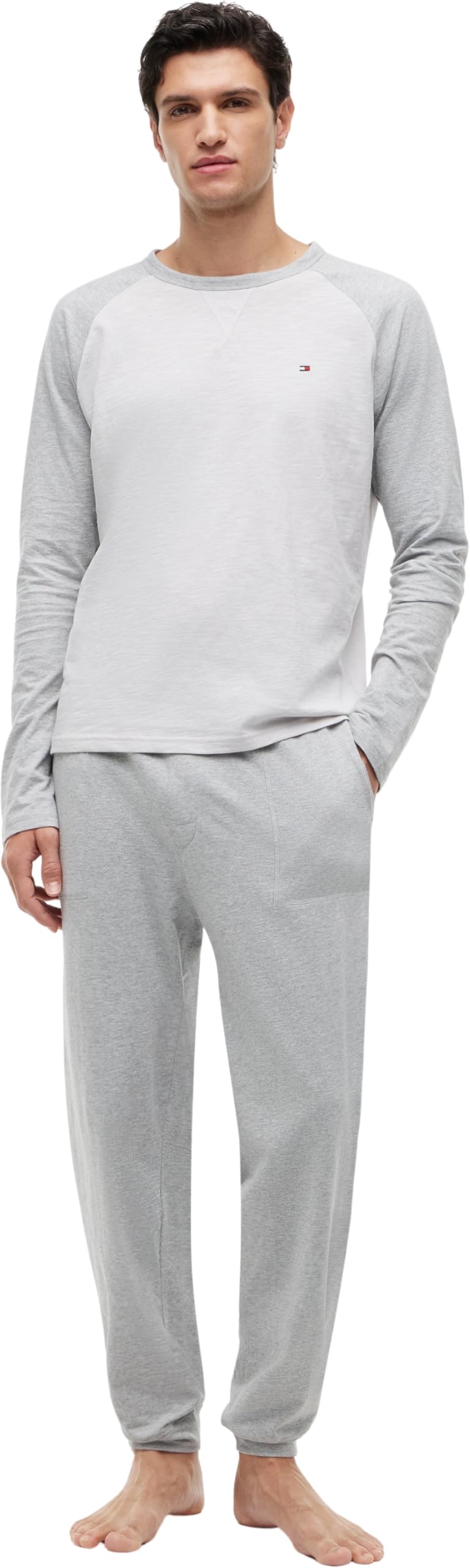 Tommy Hilfiger Uomo Set Pigiama Jersey Cuffed Cotone