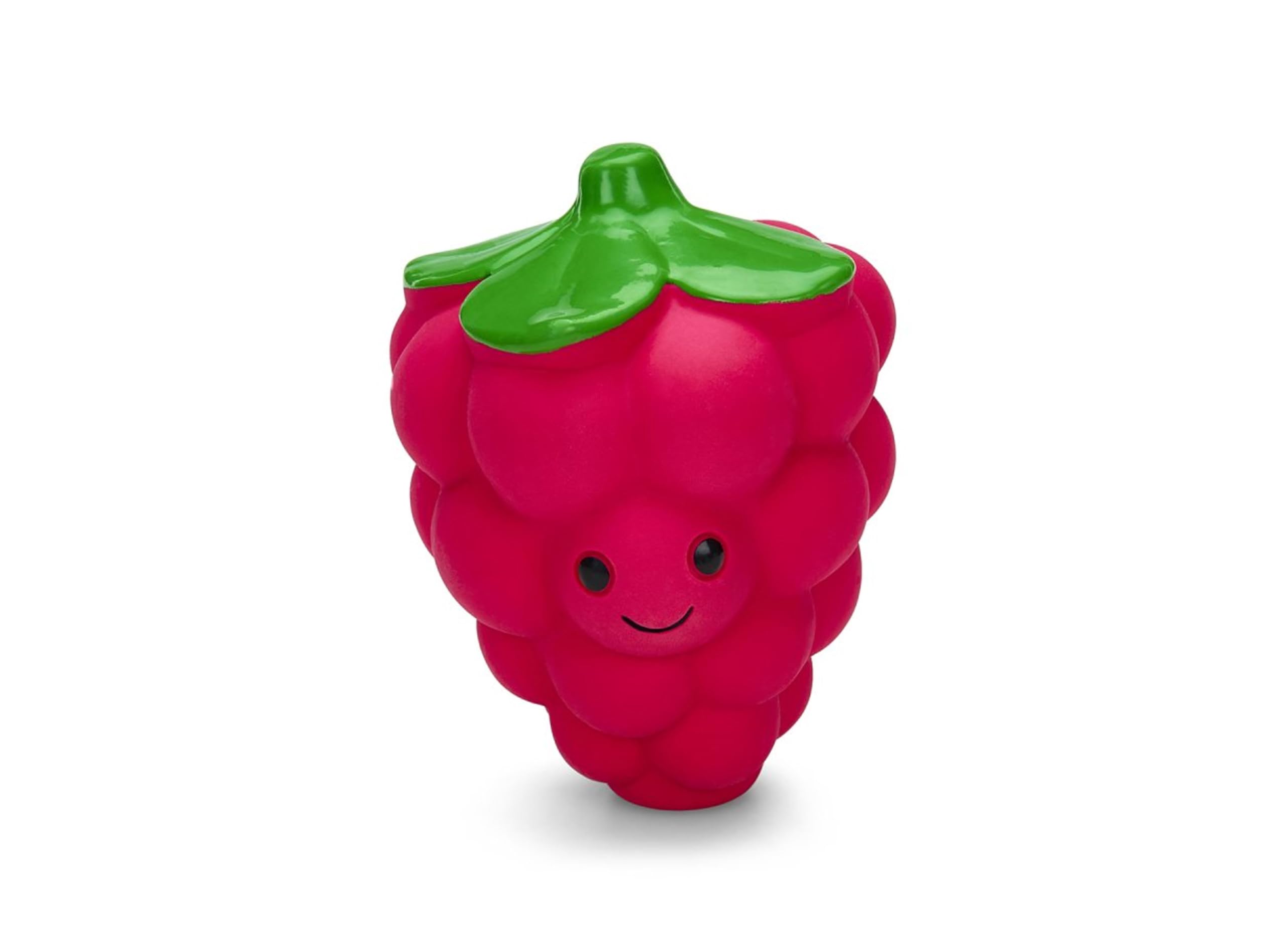 Petface Foodie Faces Latex Raspberry Dog Toy with Built-In-Squeaker, Small (Pack of 1)