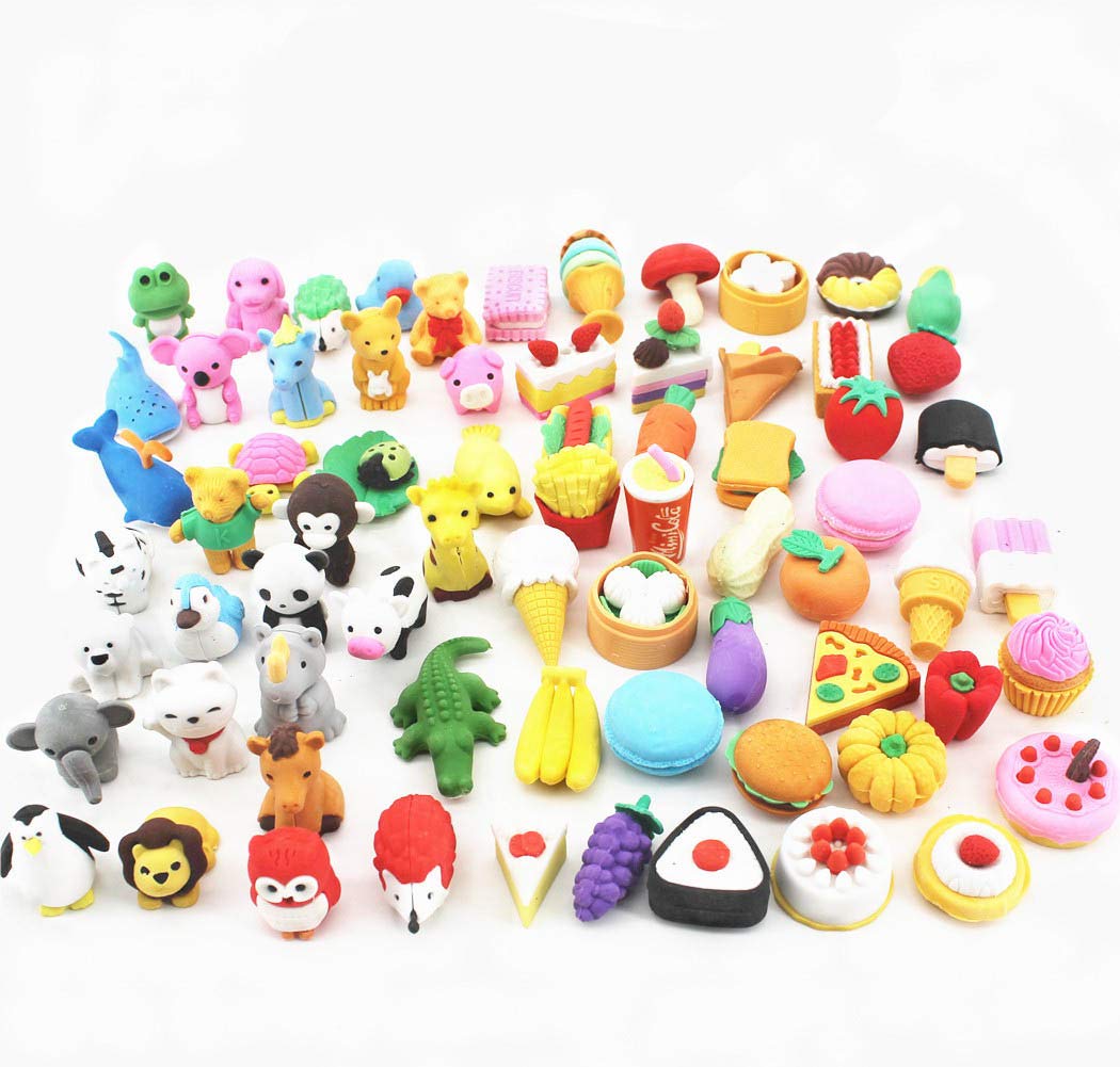 Amazon.co.jp: ArtioHipo 70ピース 動物鉛筆消しゴム 日本のパズル