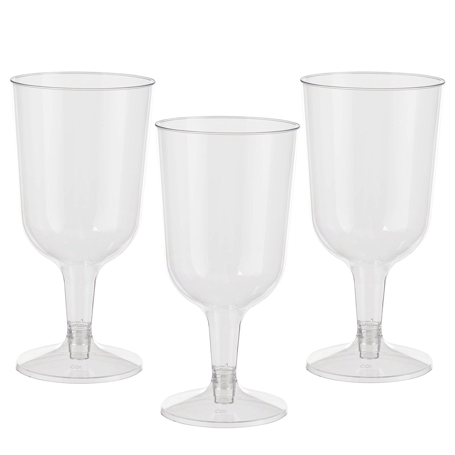 Amazon.com: Exquisite Plastic Wine Glasses Set - 100 Pack 6 Oz - Crystal  Clear Disposable Champagne Glasses With Stem - Disposable Plastic Wine Cups  For Parties- Ideal For Weddings, Birthdays & Parties : Health & Household