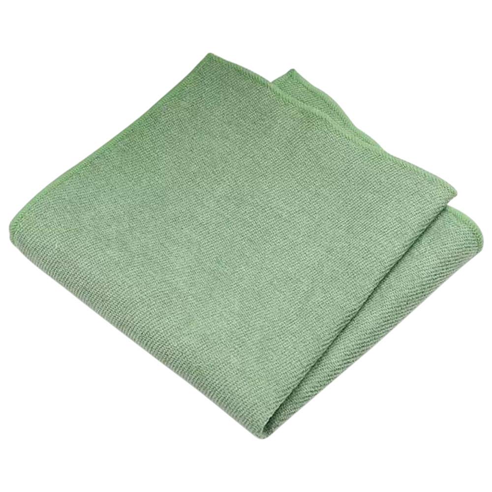 Db Dickie Bow Men's Sage Green Luxury Cotton Blend Pocket Square (Sage Green) - Suitable For Formalwear, Office, Weddings, Parties, Grooms & Grooms Outfits
