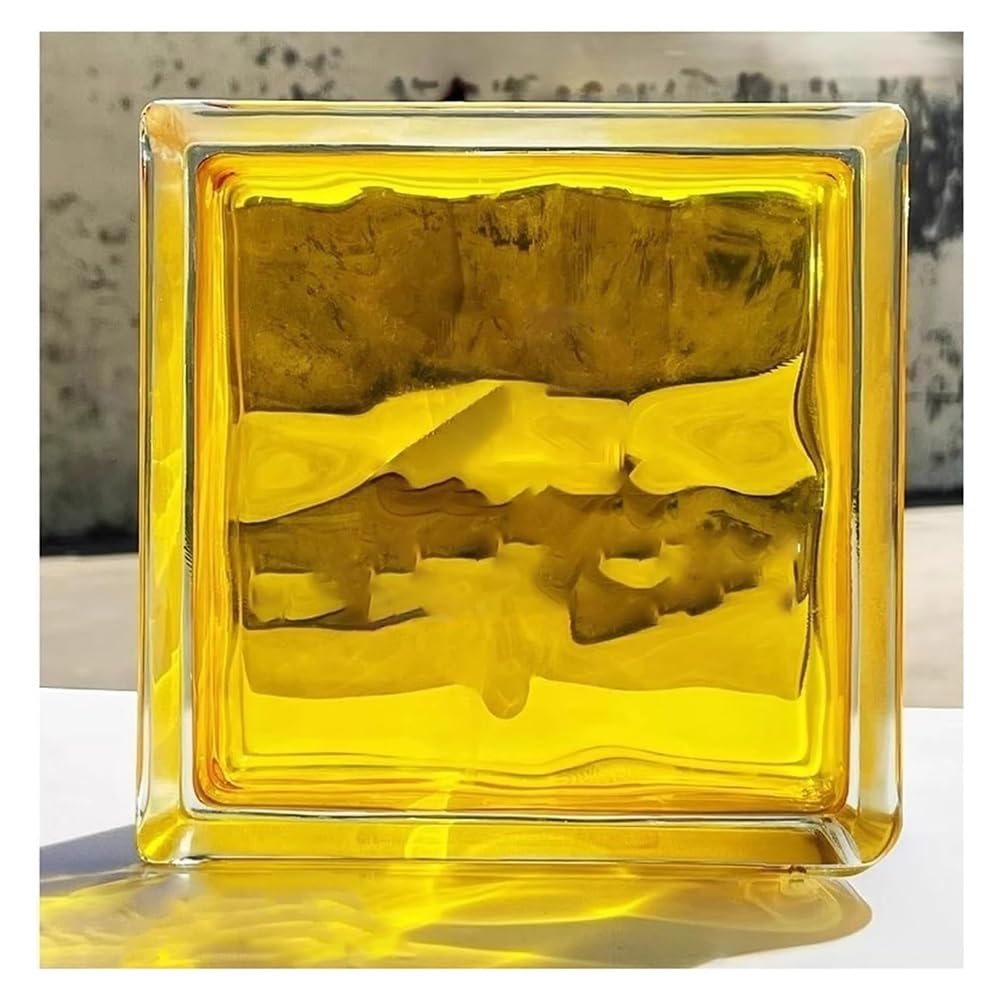 Tabique de PU Hueco, Bloques de Vidrio Cuadrados Transparentes de Colores - 20 Piezas de Ladrillos de Cristal con Aislamiento acústico y térmico para Paredes divisorias Decorativas, Separado