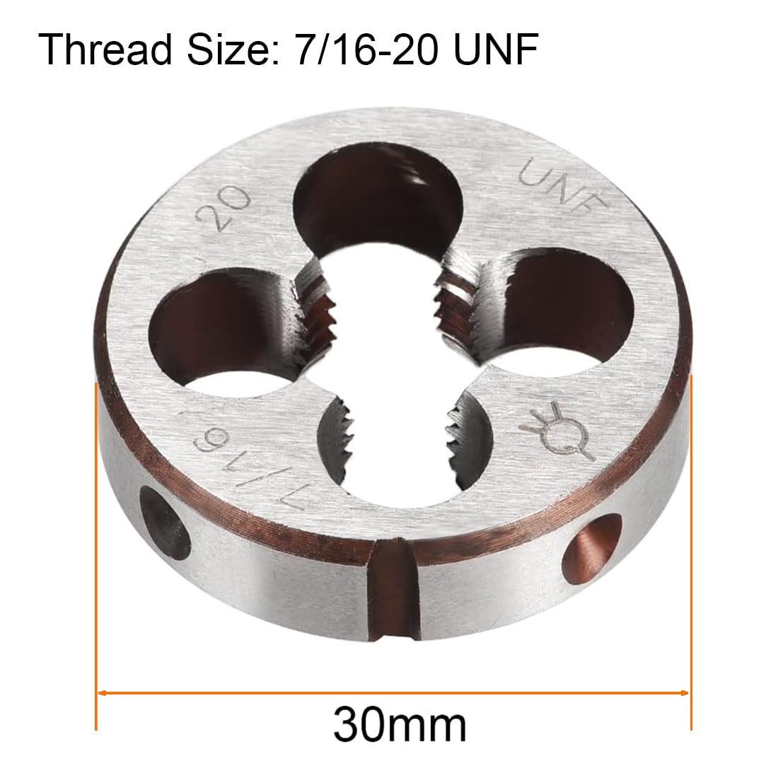 TA-VIGOR 1pc 7/16-20 UNF Metric Adjustable Threading Die - Image 2