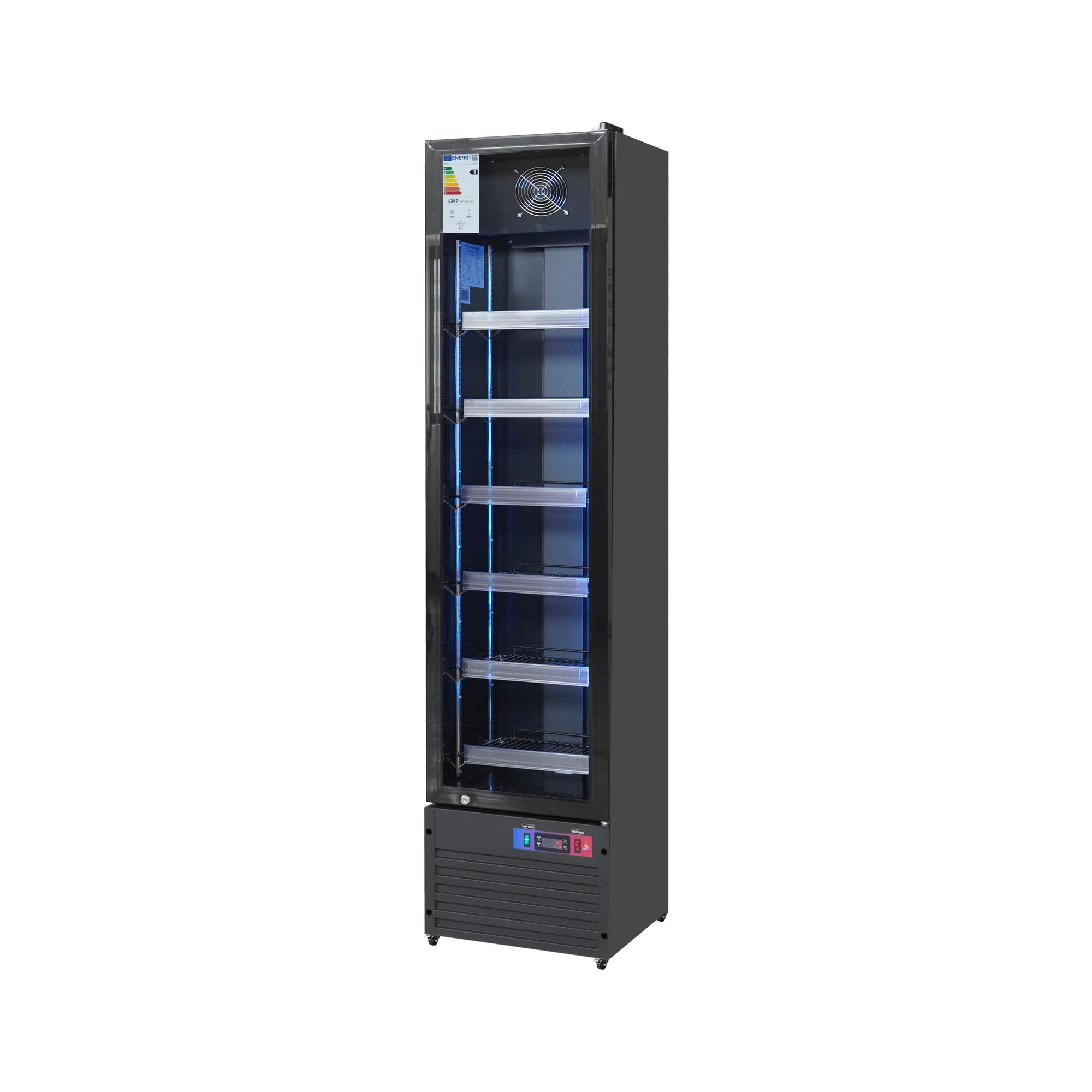 Armario Refrigerado Vertical Clase B, 290 Litros, Bajo Ruido 32 dB, LED Interior, Libre Instalación, 635x620x1995 mm