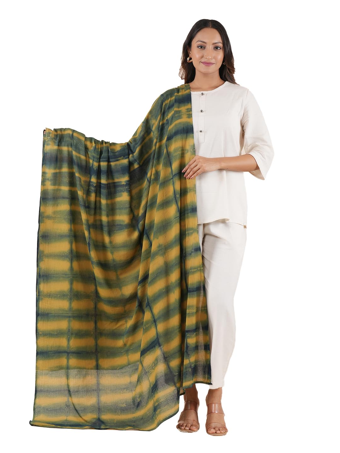 Women's Cotton Green Dupatta with 2.5 Meters | Women’s cotton printed dupatta-picture-32