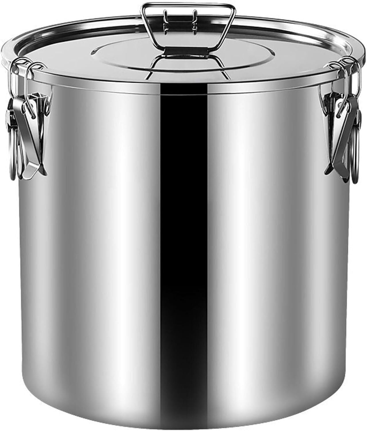 Airtight 304 Stainless Steel Food Dispenser Canister with Lid & Handles
