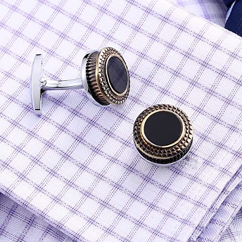 Image of S&W Wedding Cufflinks for Men Cuffs with Gift Box Business for Tuxedo Shirt