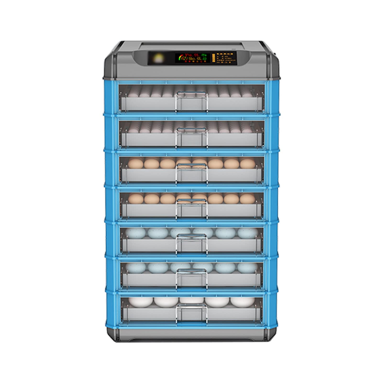 Incubatrice Digitale per Uova con Girauova Automatico, Macchina per Schiusa di Pollame con Controllo della Temperatura, Grande Allevatrice Digitale Generale per La Schius,Blue