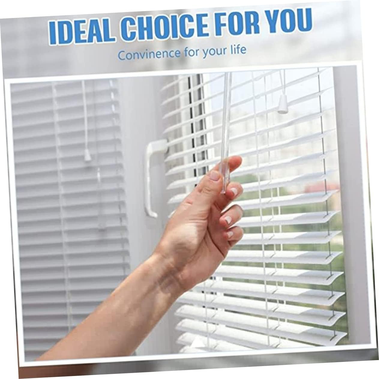 Cabilock 16pcs Plastic Vertical Blinds Rods Hooks Lightweight Blind Replacement Sticks for Home Bedroom Living and Bathroom
