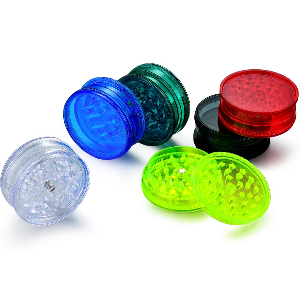Paquet De 6 Broyeurs D'Herbes Plastique 60mm - Broyeur Épices Portable Avec Couvercle Magnétique 3 Parties Grinder Portable 60mm Lot 6 Paquet De 6 Broyeurs D'Herbes Plastique 60mm - Broyeur Épices Portable Avec Couvercle Magnétique 3 Parties Grinder Portable 60mm Lot 6