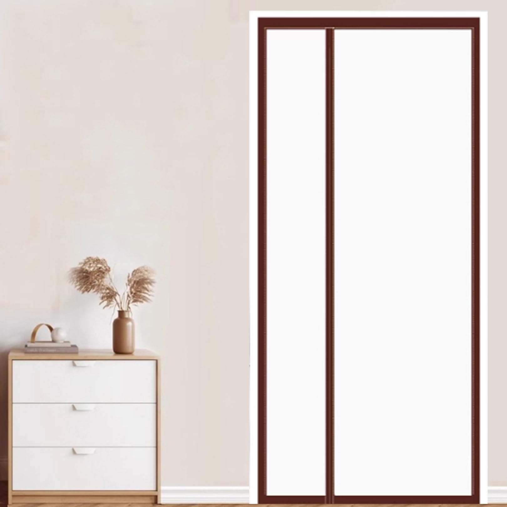 Isolant anti froid porte entrée magnétique en EVA pour protéger le salon des courants d'air