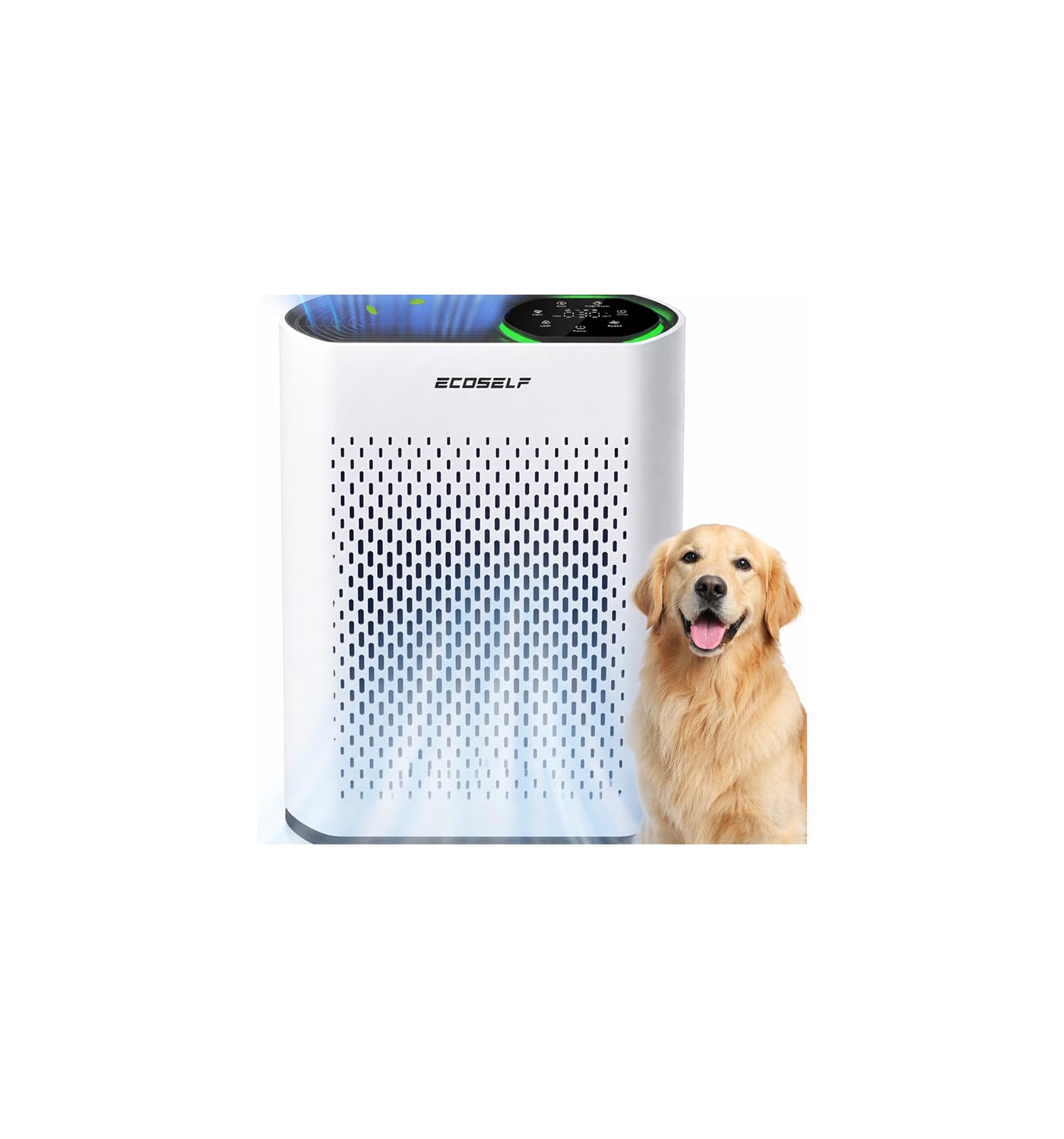 Photo 1 of HEPA Air Purifier for Home, Large Room Air Cleaner, PM2.5 Display, 360° Airflow, Quiet Sleep Mode, White