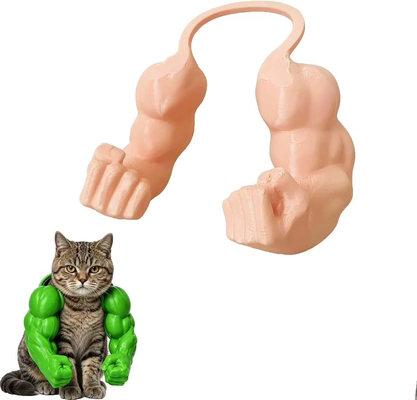 Super Muscle Arms for Cats Dogs Light PLA Pet Cosplay Costume Accessory (Skin Tone)