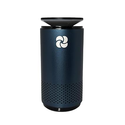 KIKI PURE A2 UV & HEPA Portable Air Purifier - 5.6in tall, 11 oz. Ideal for Travel, In-Car, SILVER.