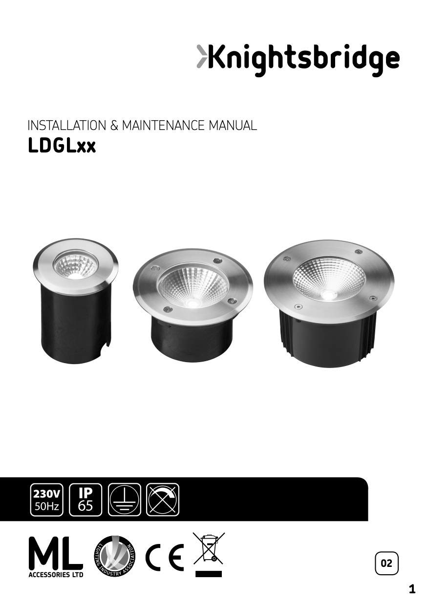 Knightsbridge Foco LED Empotrable Suelo Acero Inoxidable 3000K 230V IP65 5W