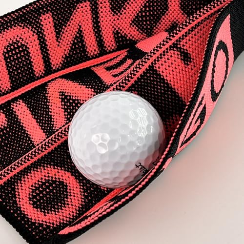 Image of ANDGOLF Pleats Ball Towel, Use to Wash My Ball and Club, Best Choice for Golf Gifts, Embroidered Golf Towels, Clip for Bags /Pants /Skirts, Durable Elastic Band, Colorful Fashion Golf Item (Pink)