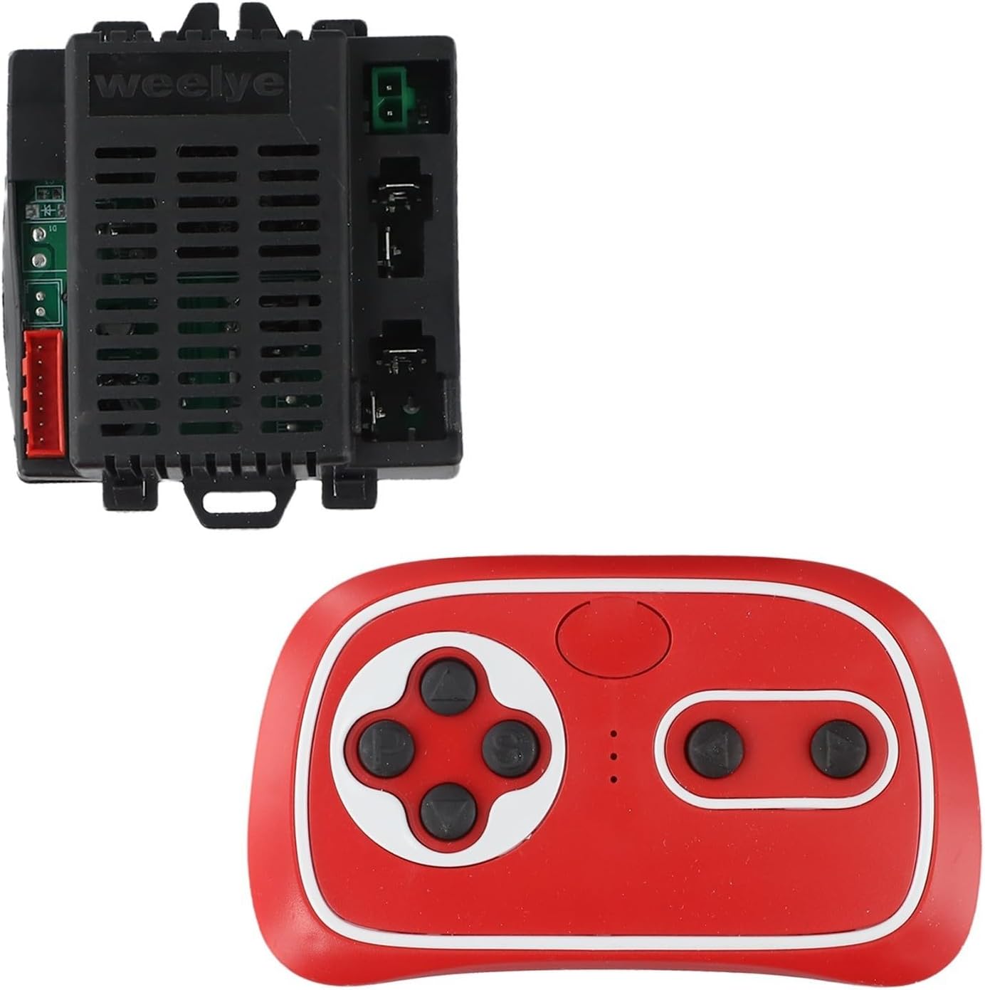 2.4G Remote Control and Receiver Kit Compatible with RX7 RX16 RX18 RX19 RX23 RX37 6V 12V 24V for Children's Electric Ride On Toy Cars, Replacement Controller Box(RX18 B 12V Full set red)