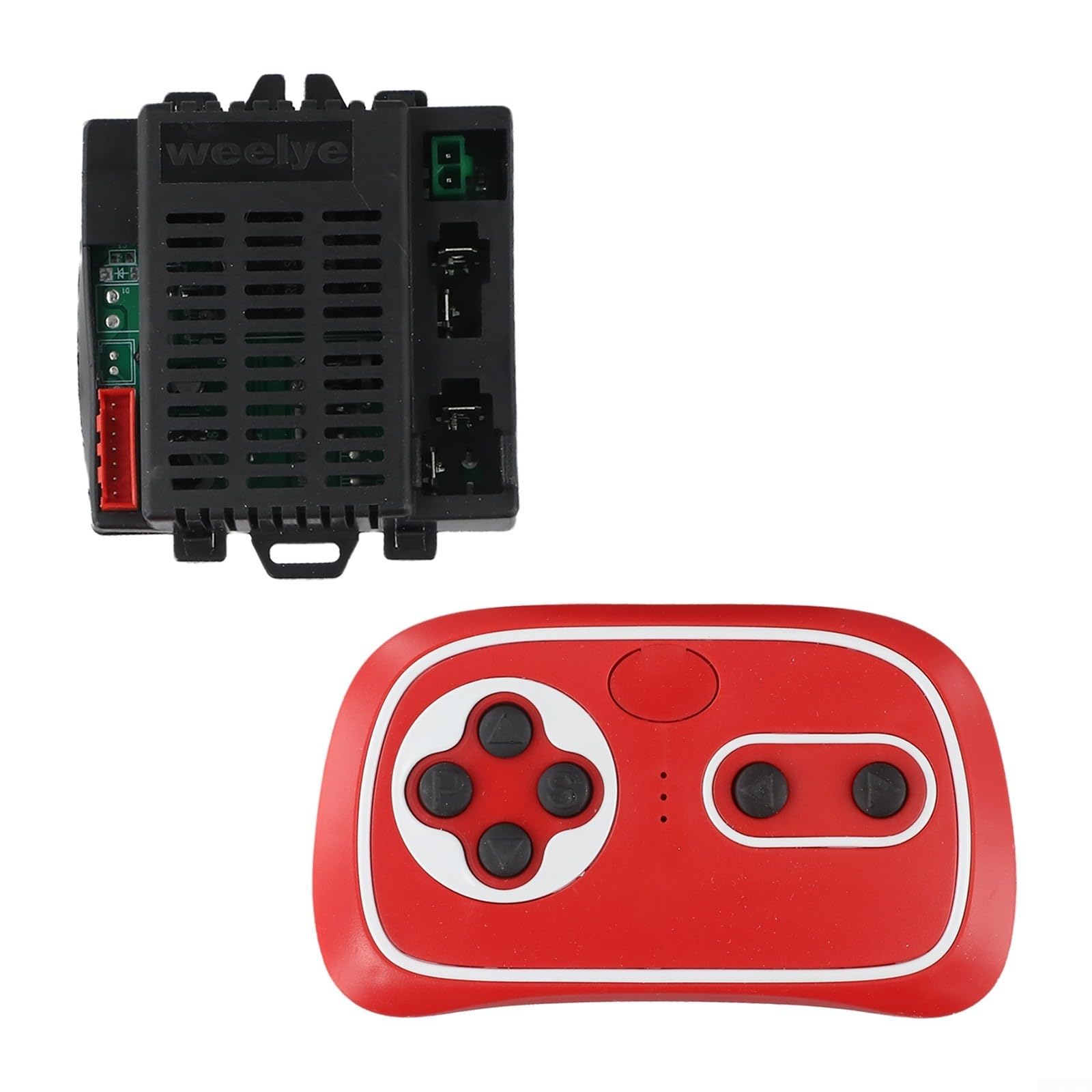 2.4G Remote Control and Receiver Kit Compatible with RX7 RX16 RX18 RX19 RX23 RX37 6V 12V 24V for Children's Electric Ride On Toy Cars, Replacement Controller Box(RX18 B 12V Full set red)