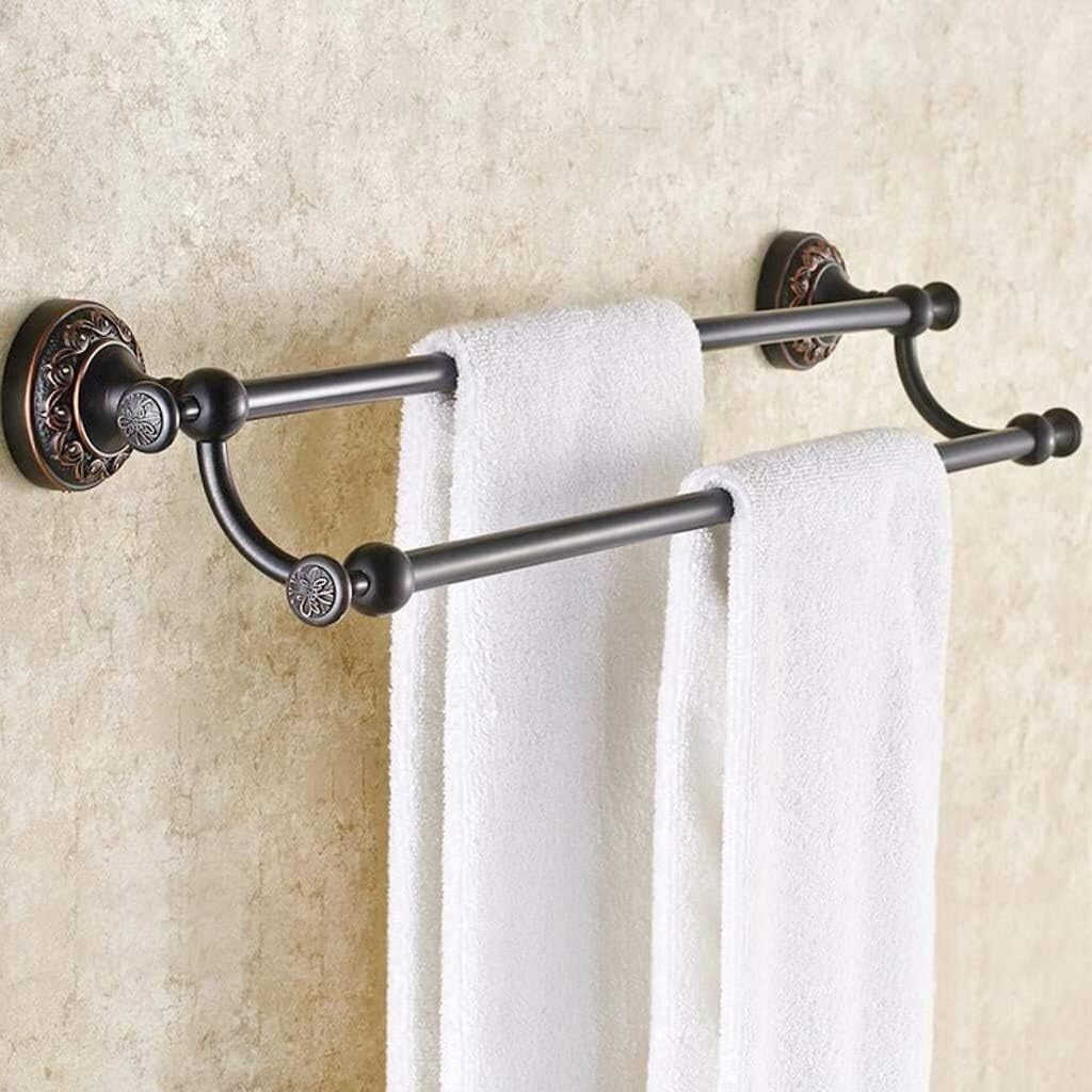 Towel Rails, Towel Rack for Bathroom Towel Shelf Towel Bar Towel Rail Kitchen Pure Bathroom Double Rod Towel Rack Towel Shelf