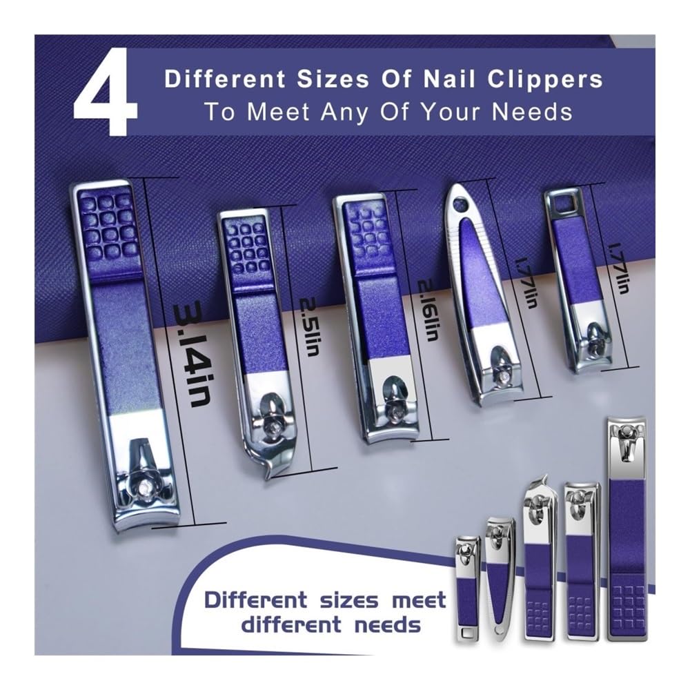 Kit de manicura y pedicura 30 en 1, Kit Profesional de cortauñas para Viajes (pies, Dedos de los pies, Dedos de Las Manos).