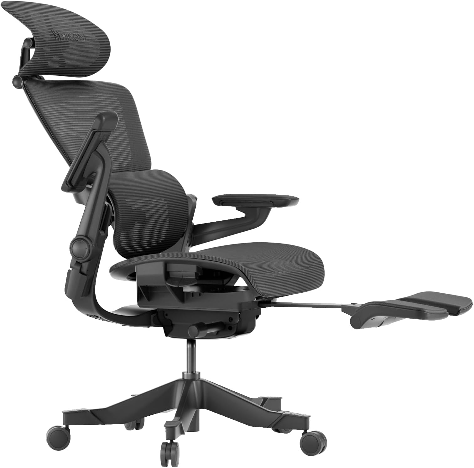 HINOMI H1 Pro V2 Office Chair, Desk Chair, Mesh Chair, Telework, Fatigue-free, Work Chair, Computer Chair, PC Chair, Office Chair, Ergonomic Chair, 3D Lumbar Support, Retractable Footrest, 5D Flip-up