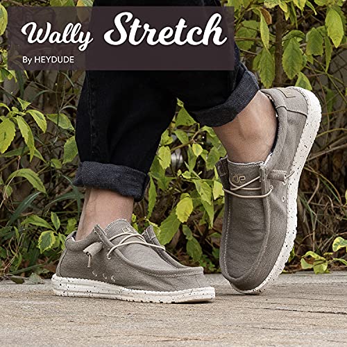 Hey Dude Men's Wally Stretch Beige Size 11 | Men’s Shoes | Men's Lace Up Loafers | Comfortable & Light-Weight