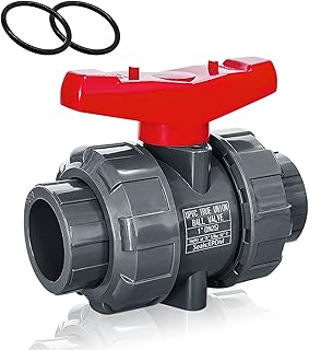 PVC Union Ball Valve, 1" Inch (DN25) True Union Full Flow Ball Valve, ASTM EPDM O-ring, Slip Socket Ball Valve with Full Port for Water System