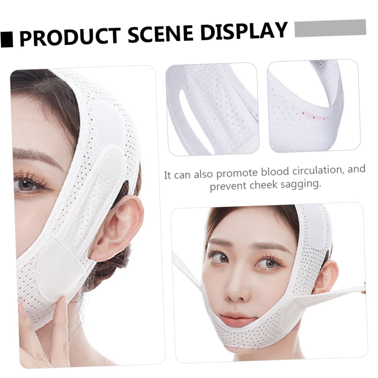 1pc Face Lifting Belt for Women Breathable Chin Strap for Skin Tightening and Double Chin Reduction Elastic Face Mask for Youthful Appearance Design