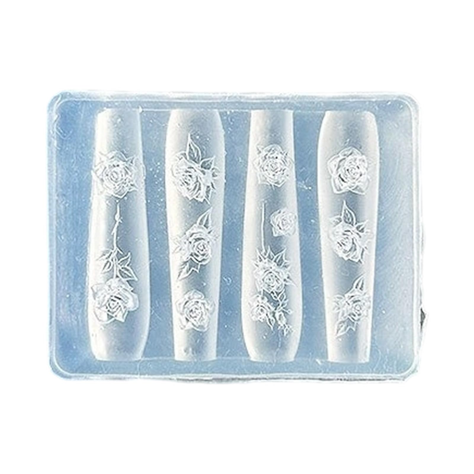 Lerpwige Nails Decors Silicone Mold Stamping Templates Molds Carving Enthusiasts Nail Art Silicone