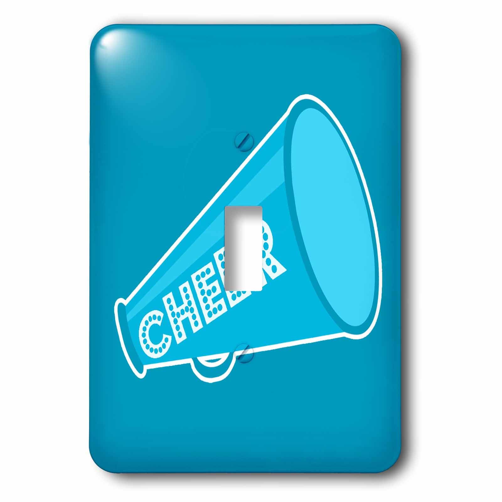 Interruptor de palanca único 3dRose Cheer Megaphone Art Blue azul y multicolor