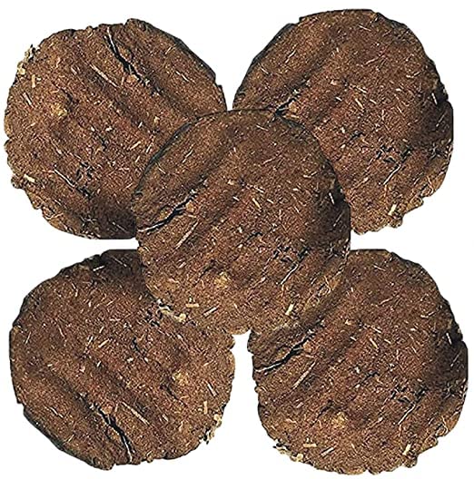 Pure Organic Gobar Ka Upla Holy Cow Dung Kanda for Hawan, Pujan and Religious Purpose (1 Box 5 Pices)