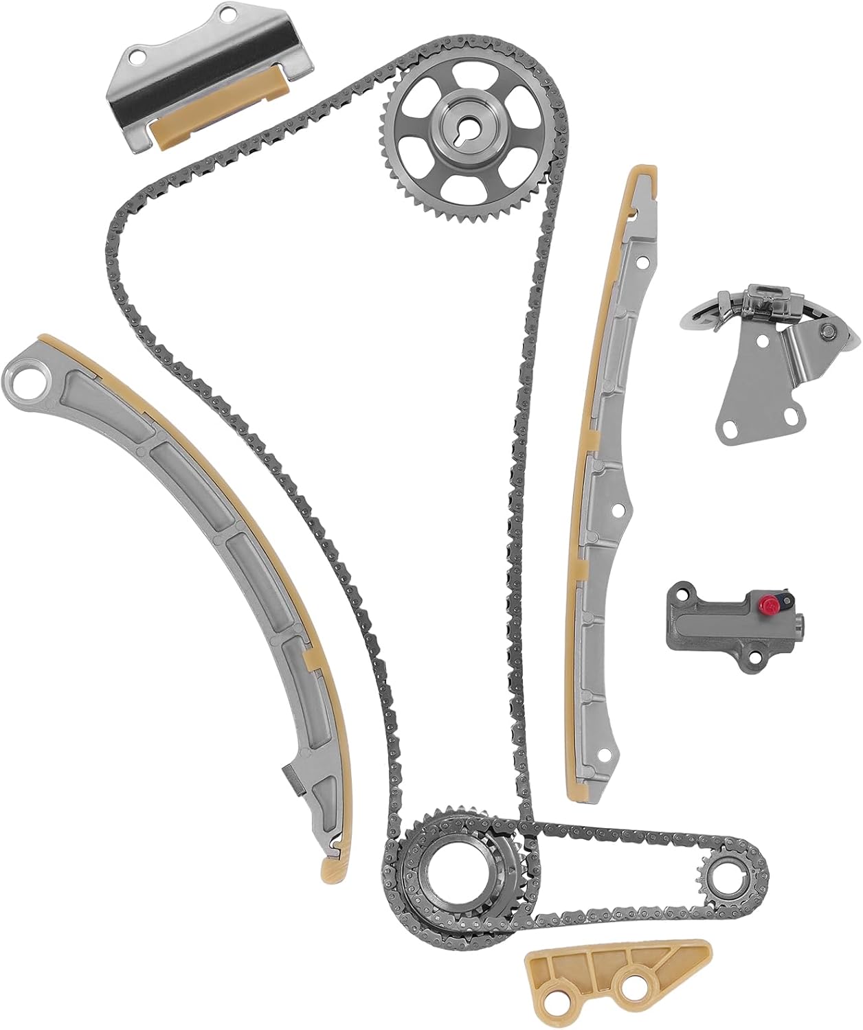 BDFHYK 2.0 Engine Timing Chain Kit with Chain Guide Sprocket Tensioner Compatible with Honda Civic 2002-2011 2.0L, 2012-2015 2.4L, Compatible with Acura RSX 2002-2006 2.0L L4 DOHC