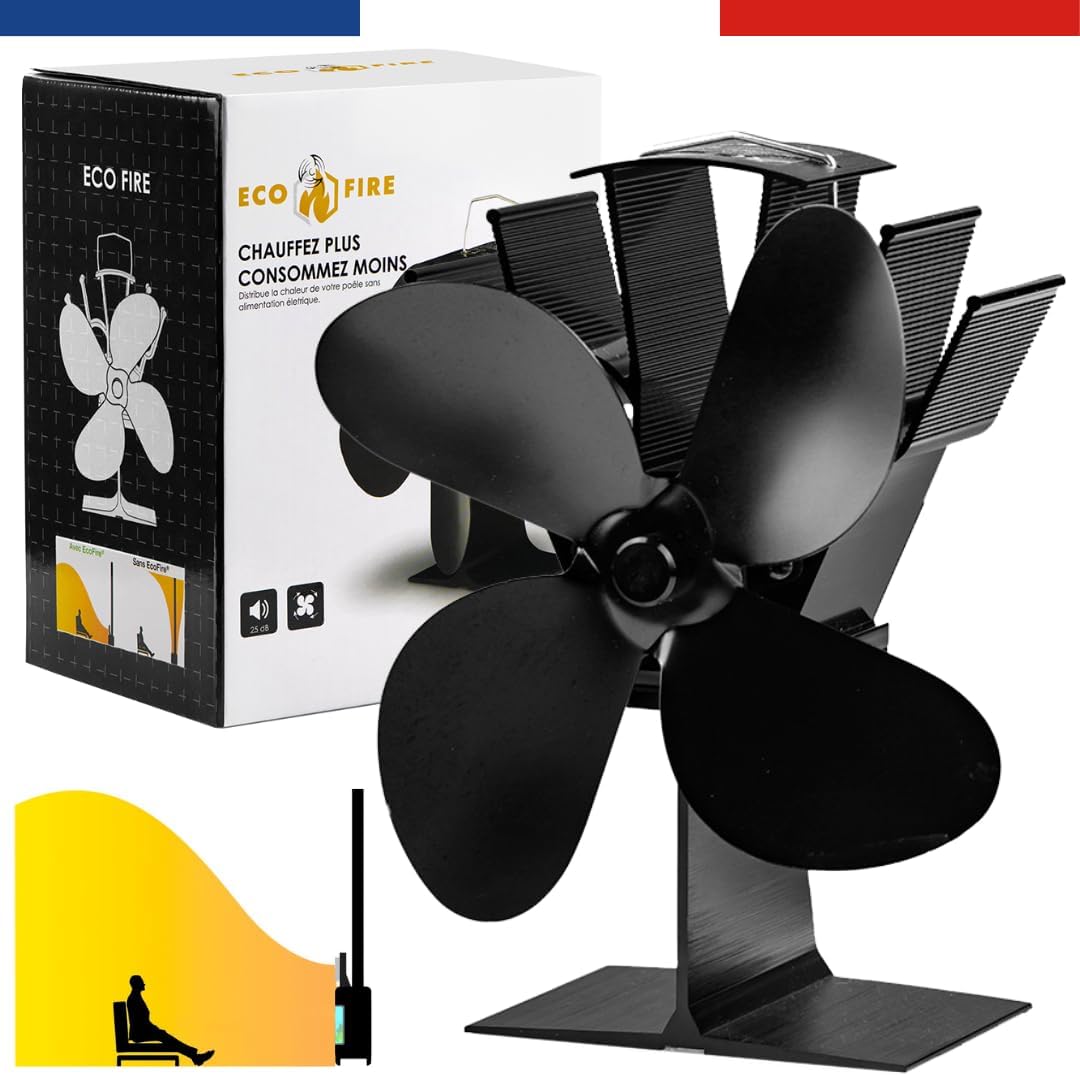 ECOFIRE Ventilateur pour Poêle à Bois Puissant 100 Autonome Sans — free download