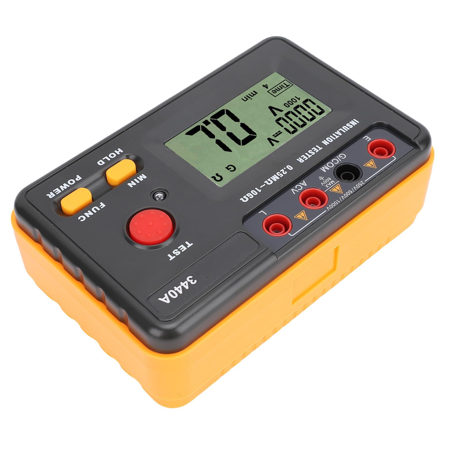Eujgoov Tester Rezystancji Izolacji 250V 500V 1000V 0.25MΩ-40GΩ Pomiar