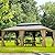 Domi Outdoor Living 12’x20’ Hardtop Gazebo, Wooden Coated Aluminum Frame Canopy with Galvanized Steel Double Roof, Outdoor Permanent Metal Pavilion with Curtains and Netting for Patio, Deck and Lawn