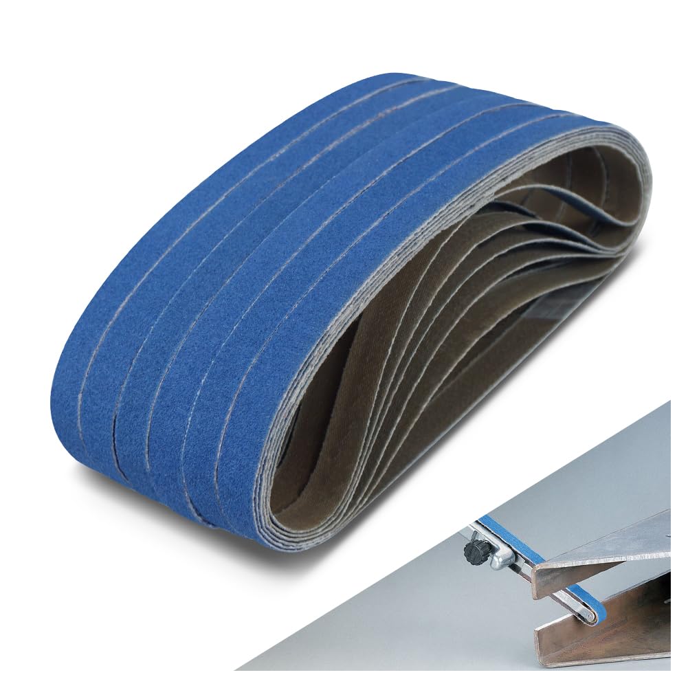 13 x 457 MM Sanding Belts, 36 Pcs 120 Grit, Zirconia Sanding Belts for Fine Finishing, Metal Polishing, Woodworking