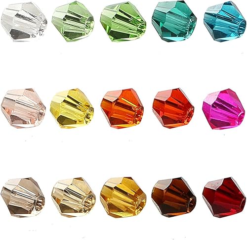 perlas de vidrio para joyas, de distintos colores y formas, incluye caja contenedora de plástico