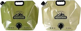 8L Faltbarer Wasserkanister mit hahn, Wassersack, Wasserbehälter Tragbar faltbare trinkflasche, faltbare wasserflasche BPA-frei Wasserbeutel für Camping, Wandern und Wasserspeicherung zu Hause
