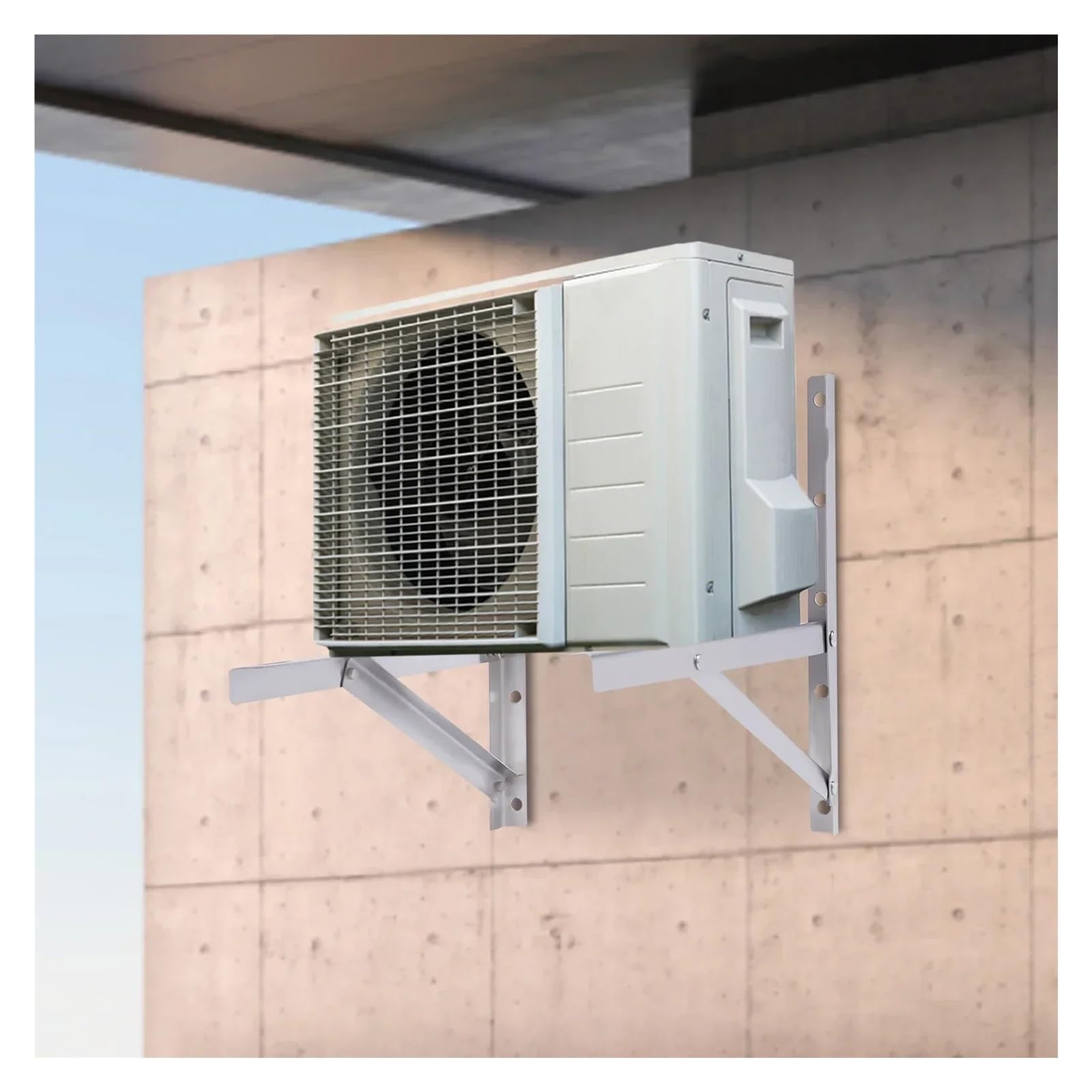 Wandkonsole Klimaanlage 2er-Pack robuste 1,5-polige AC-Wandhalterung | Stahl-Klimaanlagen-Montagegestell for den Außenbereich, sichere Split-System-Aufhängungshalterung