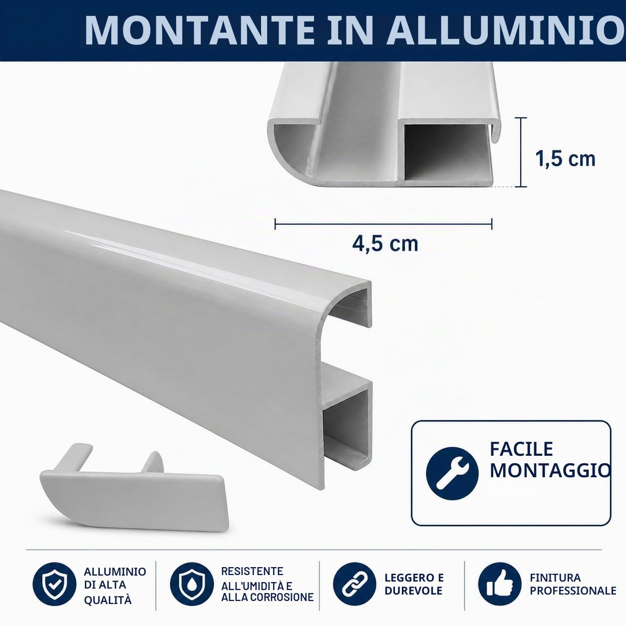 Cortinas - Tenda in corda per esterni, in plastica PVC e barra in alluminio, 72 strisce, ideale per terrazze e verande, anti-mosche, bianco-verde, 210 x 90 cm