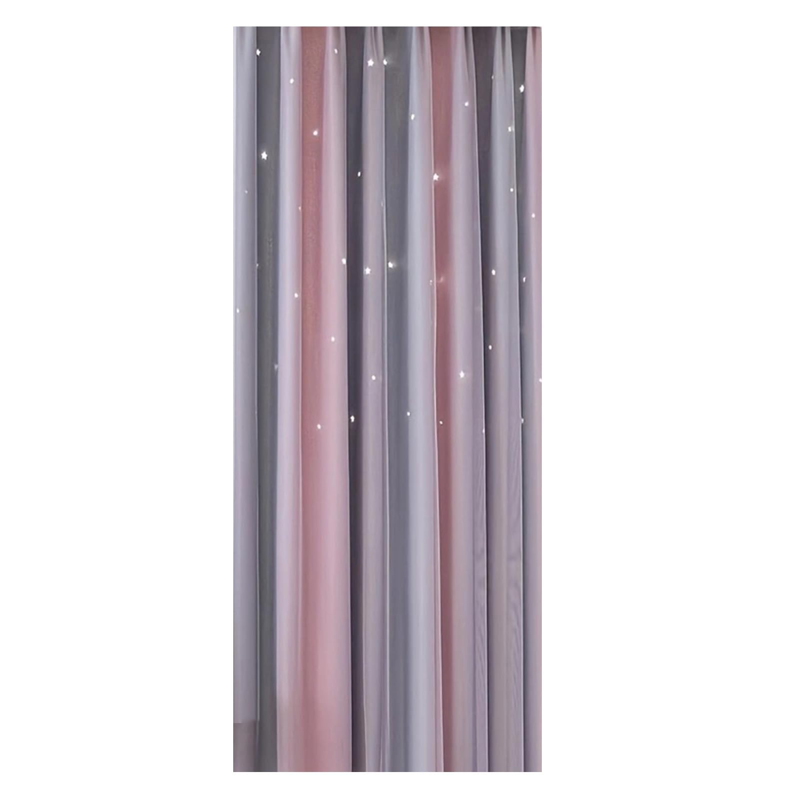Rideaux transparents nuit étoilée ombré arc-en-ciel en polyester pour chambre