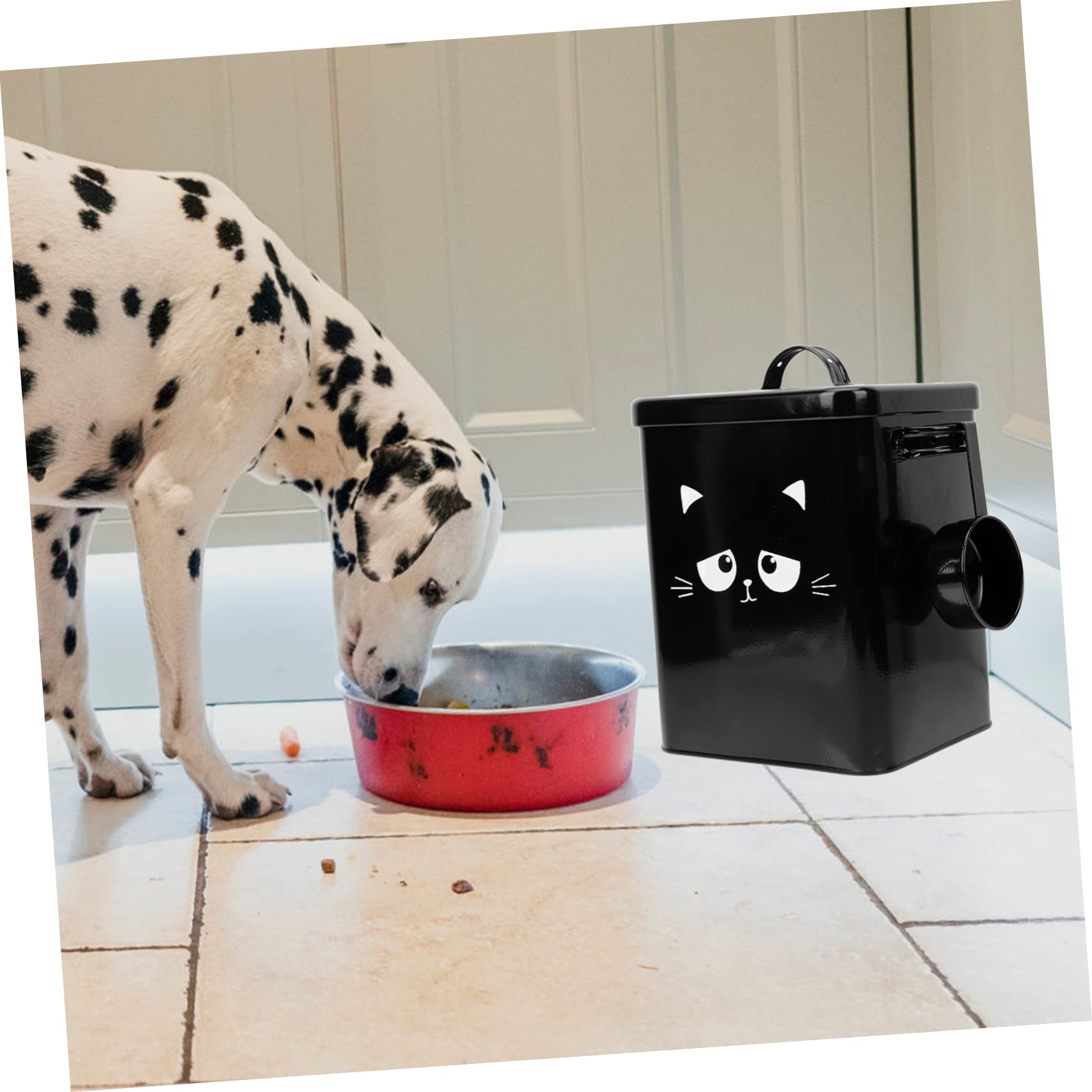 Secchio per cibo per cani, ermetico, con cucchiaio, capacità per gatti e cani, per conservare cibo e snack
