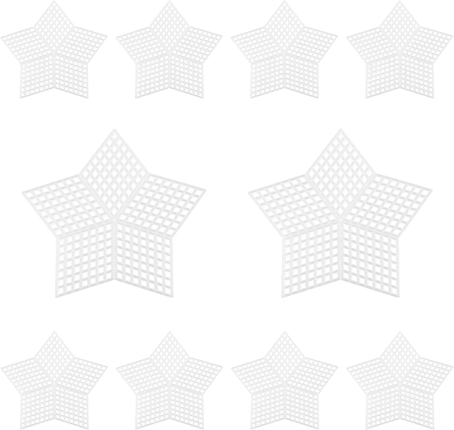Hordion 25 Pcs 7 Count 5 Shapes Mesh Plastic Canvas Sheets kit Including Circles, Butterflies, Hearts, Stars, Flowers, Blank Needlepoint Canvas Kit for Embroidery, Cross Stitch, Knit, Yarn Crafting