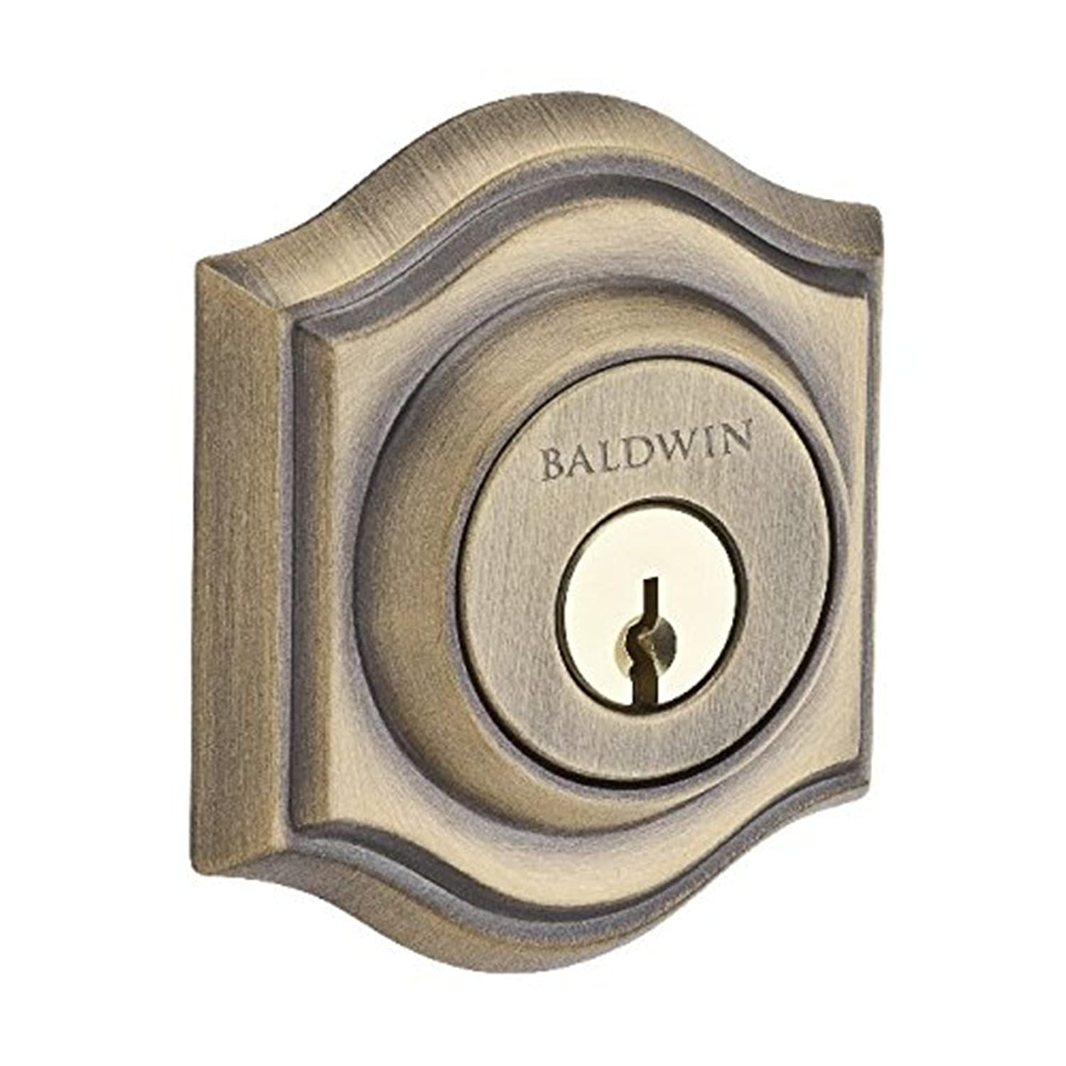 Baldwin Reserve Sctad049s Single Cylinder Traditional Arch Deadbolt With Smartkey Matte Brass And Black Finish