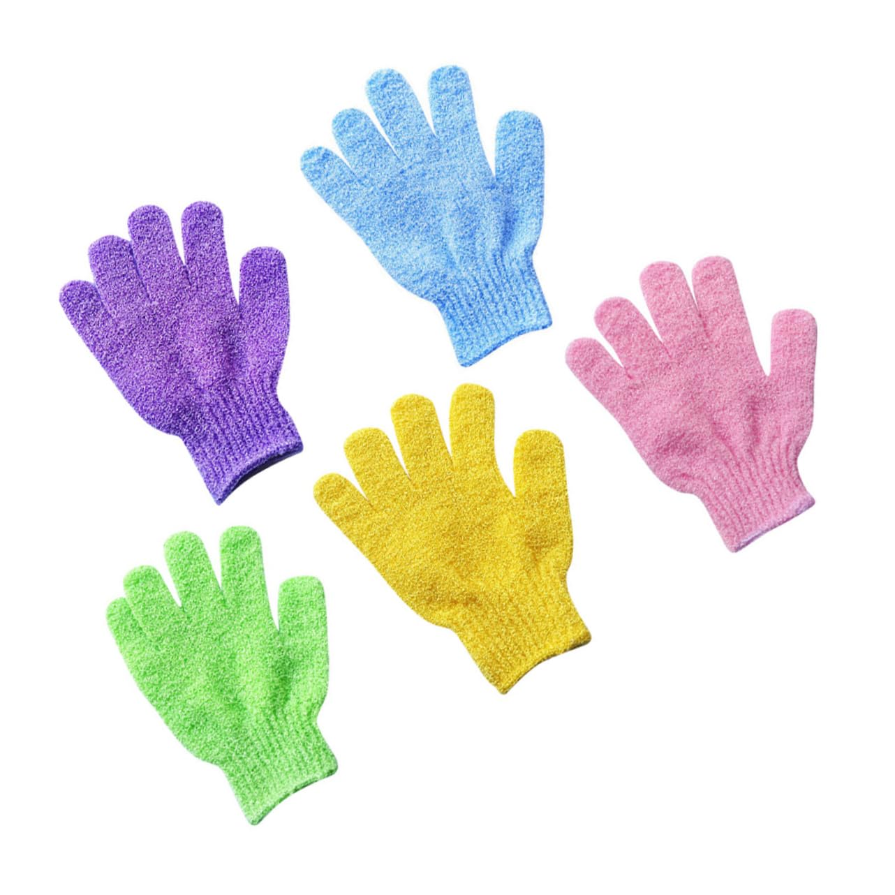 FOMIYES 15pares Guantes Exfoliantes De Cinco Dedos Manopla De Baño y Sauna Para Hombres y Mujeres Para Exfoliación y Masaje Corporal Uso Doble Lado Material Resistente y Lavable