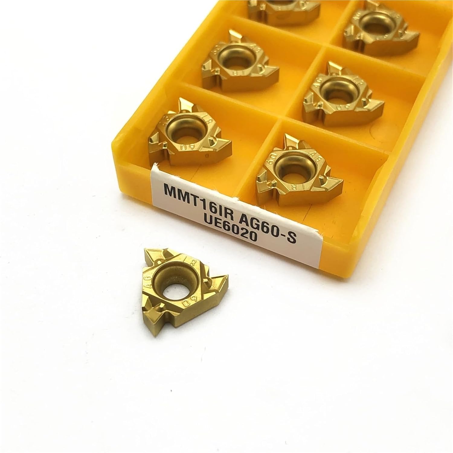 10PCS Of Thread Tools MMT16ER MMT16IR AG60-S VP15TF UE6020 Carbide Inserts Lathe Parts Turning Tools(16ER AG60-S VP15TF)
