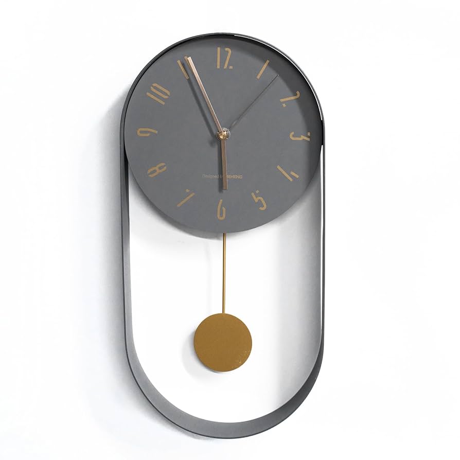 Amazon.co.jp: 掛け時計 おしゃれ 金属 振り子時計 シンプルな