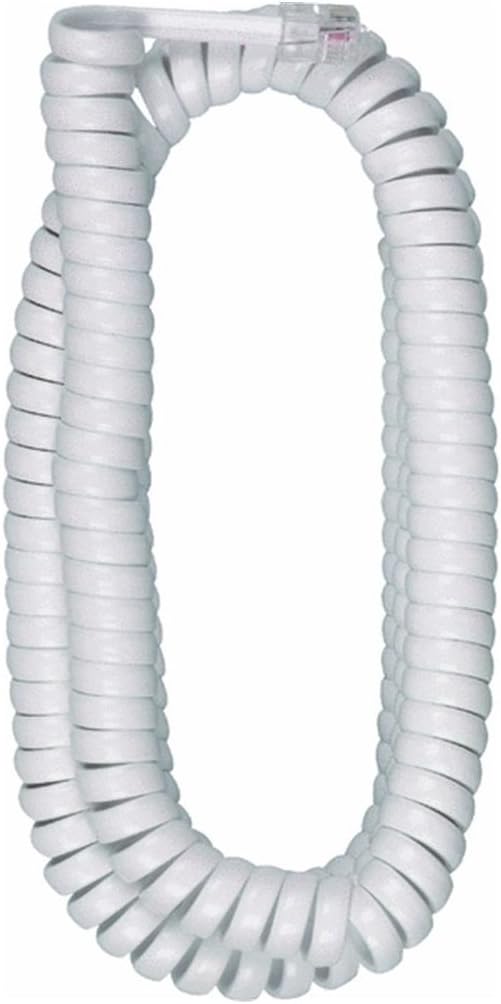RCA 25 feet Handset Coil Cord, White