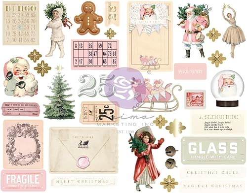 Vista 13 de Colección Christmas Market Say It in Crystals - 48 piezas/pegatinas Scrapbooking Pegatinas de mercado de Navidad