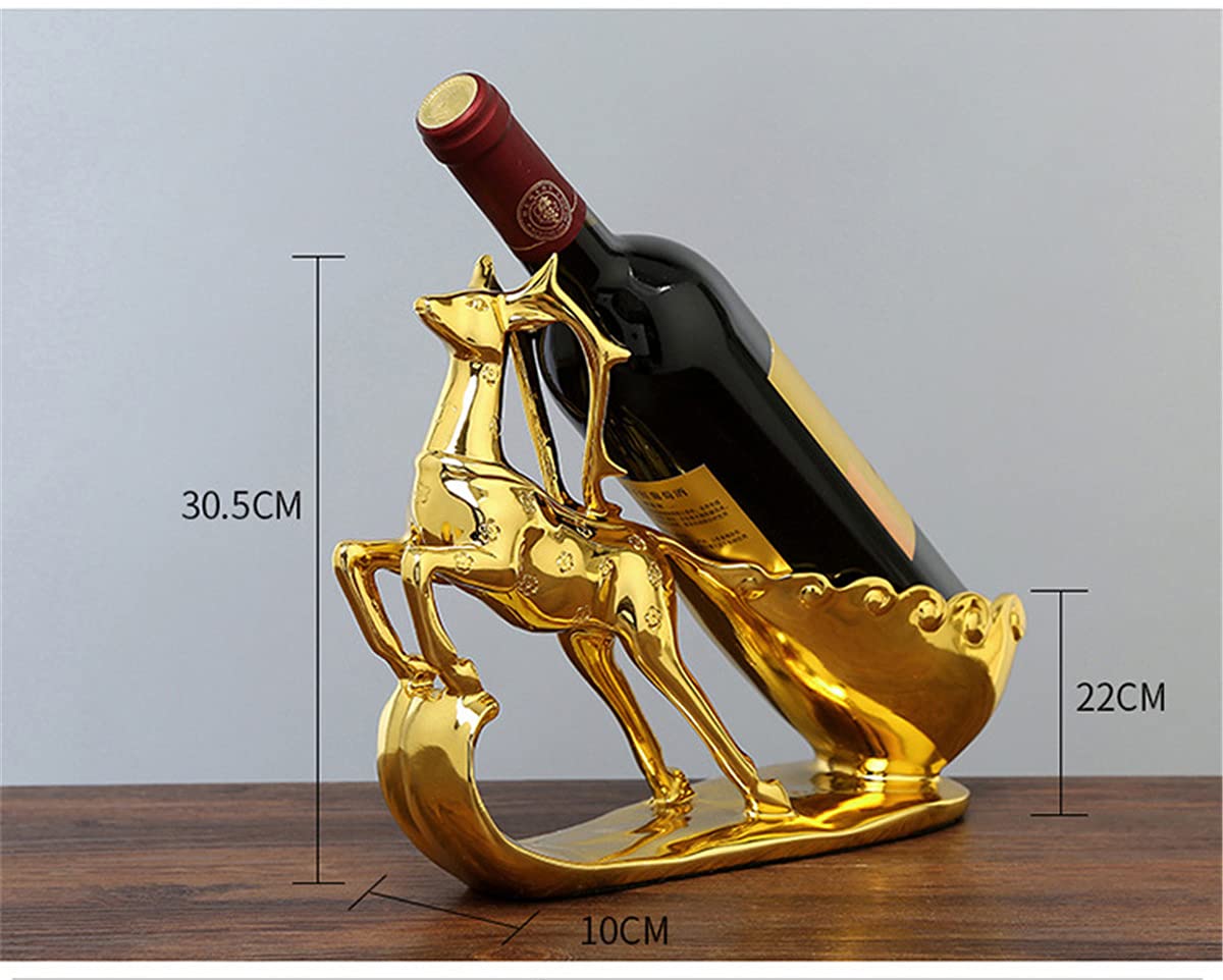 Amazon.co.jp: CdyBox ワインラック 鹿のオーナメント シングルボトル